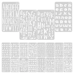 20 Sheets Letter Template Stencil Stencils for Airbrush Painting Molds Wood Burning Embossed Alphabet English Letters White