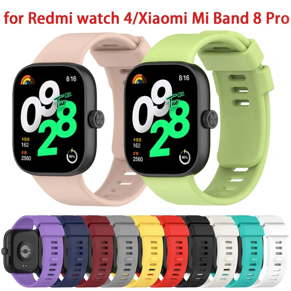 Pulseira de Silicone Original para Redmi Watch 4, Pulseira SmartWatch, Redmi Watch 4 Bracelet Band, Pulseira Acessórios Esportivos