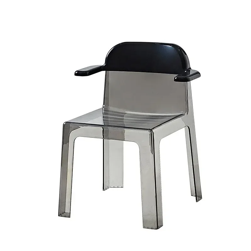 كراسي طعام منزلية من الأكريليك، طاولات وكراسي بلاستيكية بسيطة ومبتكرة، كراسي شفافة قابلة للتكديس، كرسي طعام