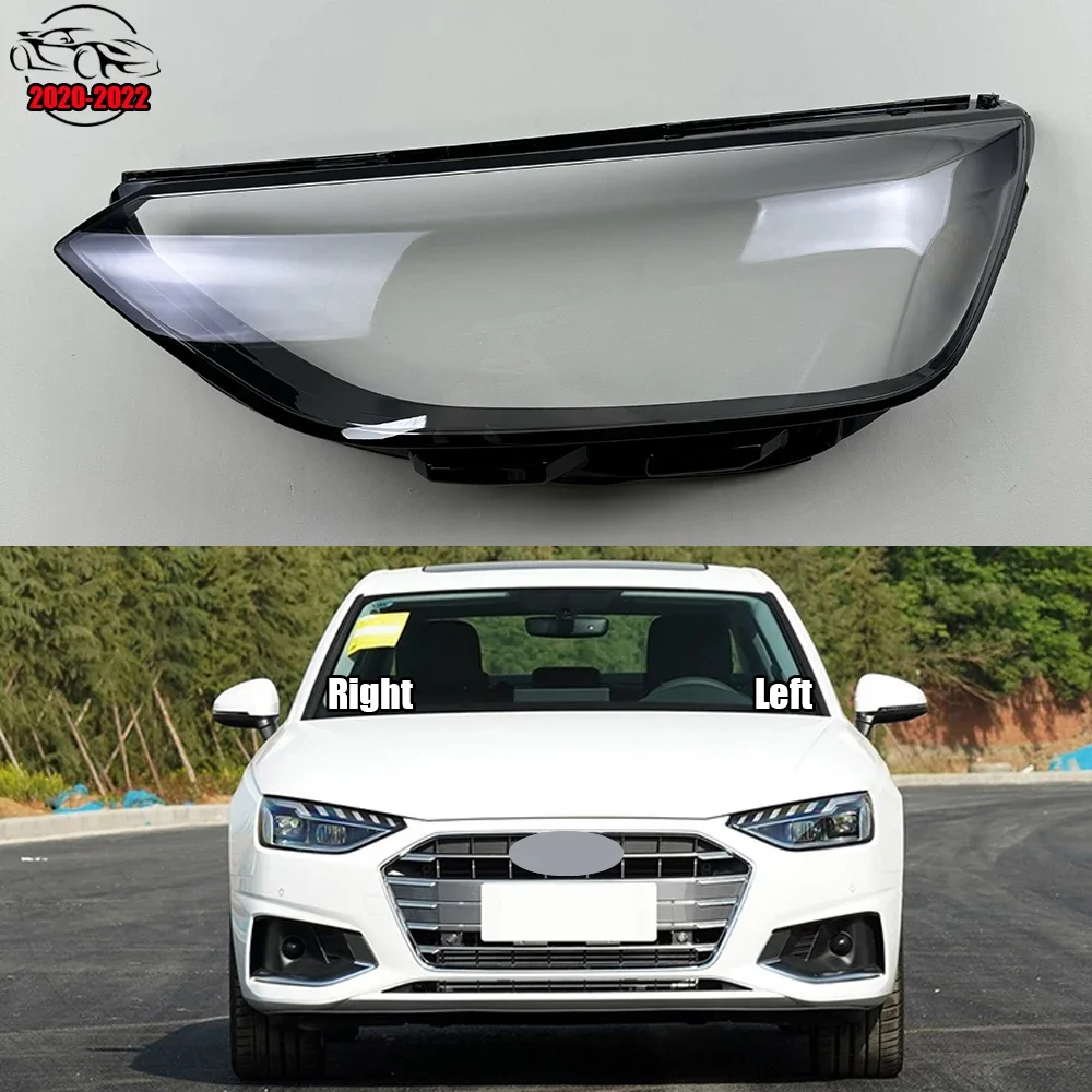 

Для Audi A4L S4 RS4 B9PA B10 2020-2022 Автомобильные передние стеклянные колпачки для линз, крышка для фар, чехол для автофара, абажур в виде фары