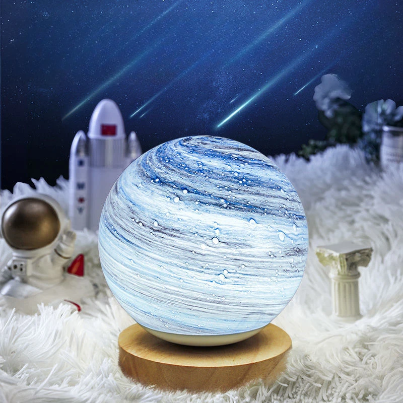 New Planet Moon Lamp Rechargeable Master Bedside Lamp LED Infinite Dimming Touch Atmosphere Small Table Lamp Home Decoration