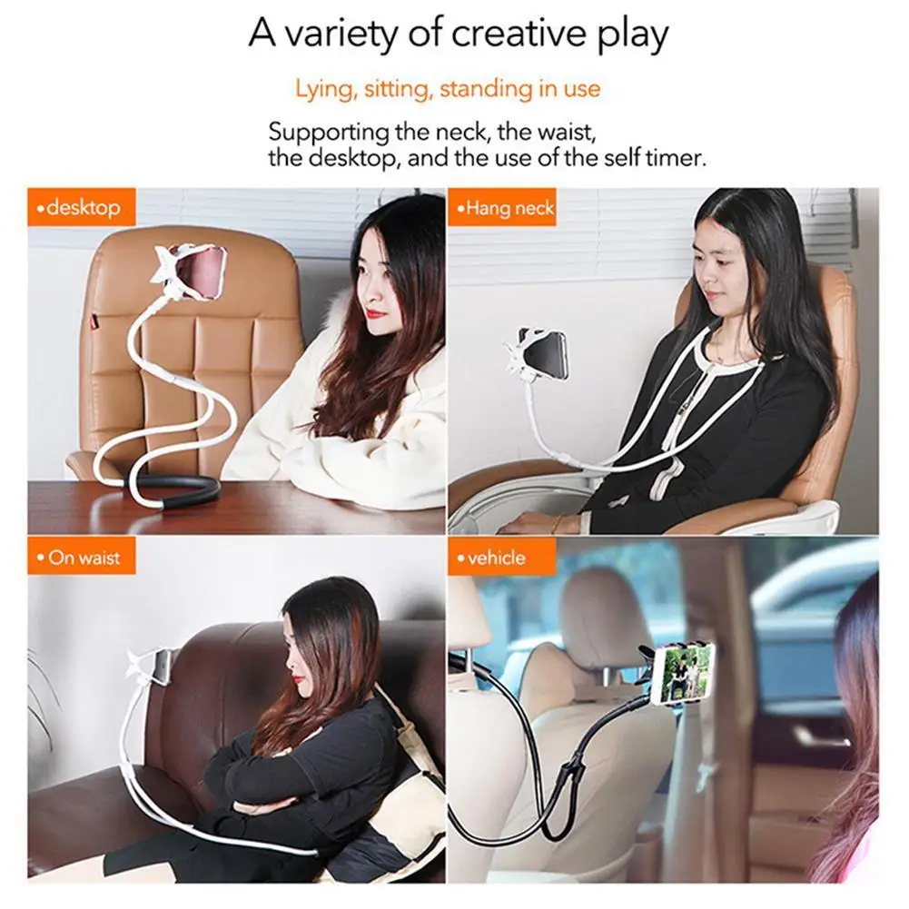 Flexible Neck Lazy Mobile Phone Holder Necklace Tablet Holder Stand For Cellphone Tablets 360 Degree Phones Tablet Holder S D8G0