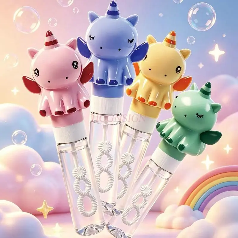 New Pony Unicorn Bubble Stick Bubble Water Large Capacity Street Stall Night Market Children's Favorite Toy Gift