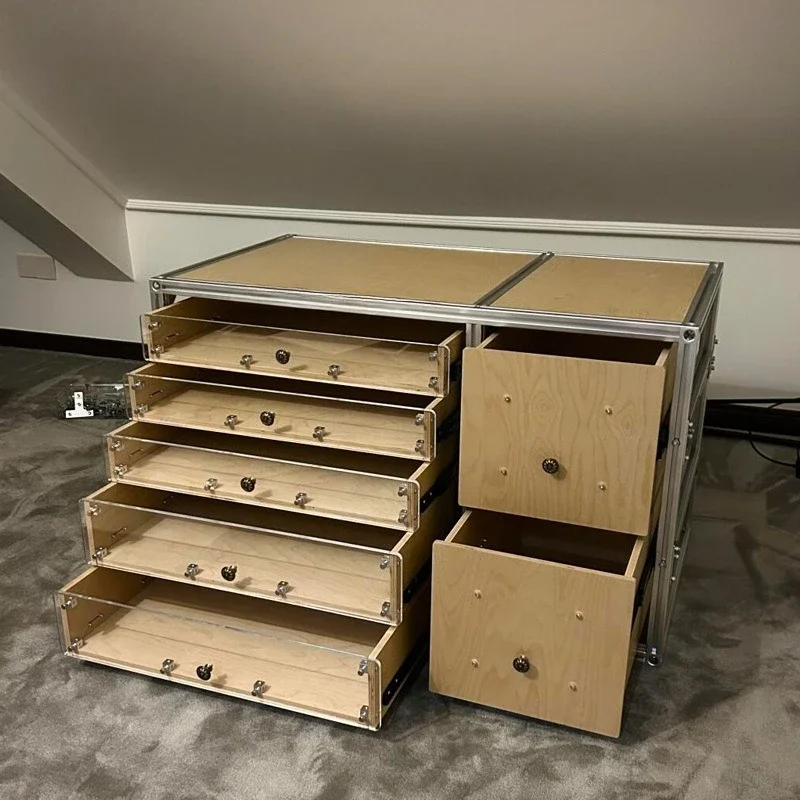Aluminum profile record cabinet, ocean plate multi-layer rack