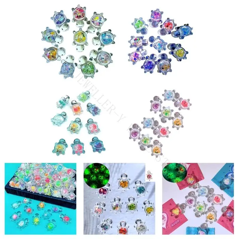 R7UF 10PCS Practical Jewelry Pendant Turtles Jewelry Accessory Suitable for Women and Men Hand-Making Necklace Bracelet