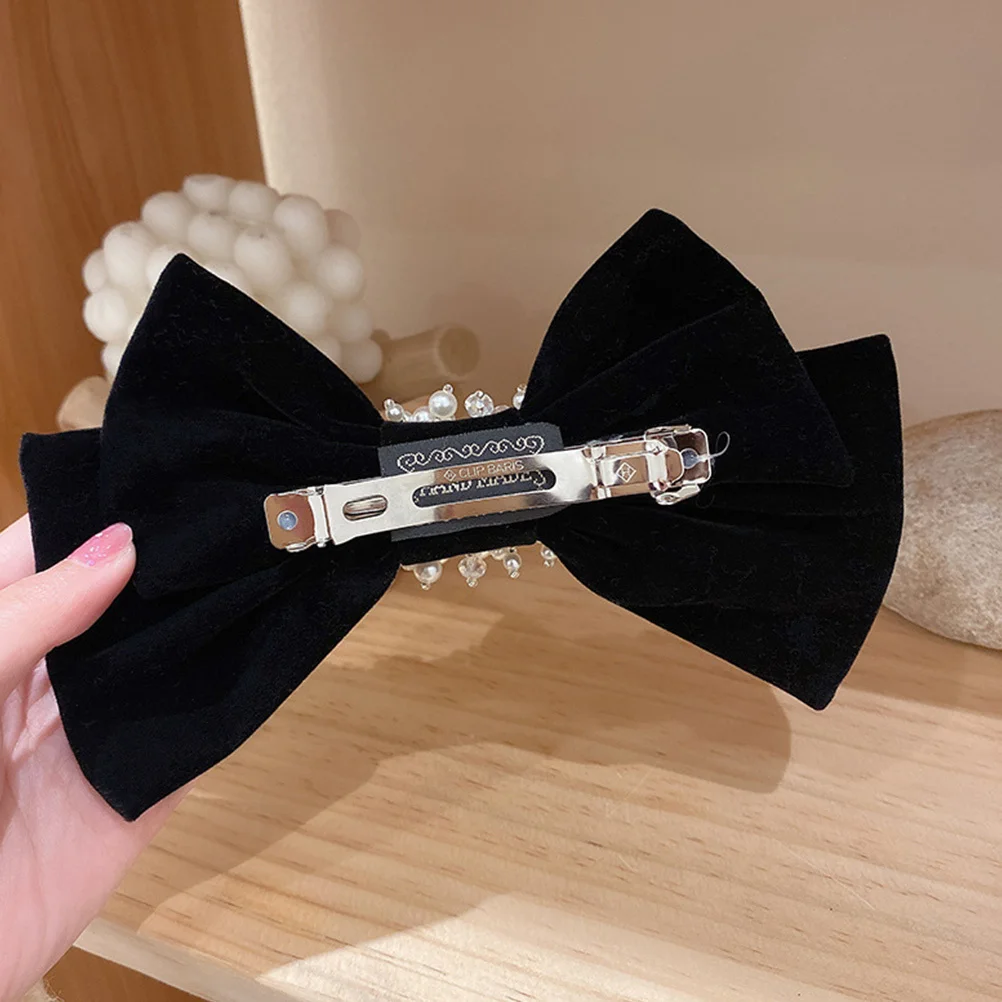 

1Pcs Bowknot Pearl Hairpin Elegant Headdress Girls Women Accessory Stylish Decor Birthday Present Bowknot Hairpin