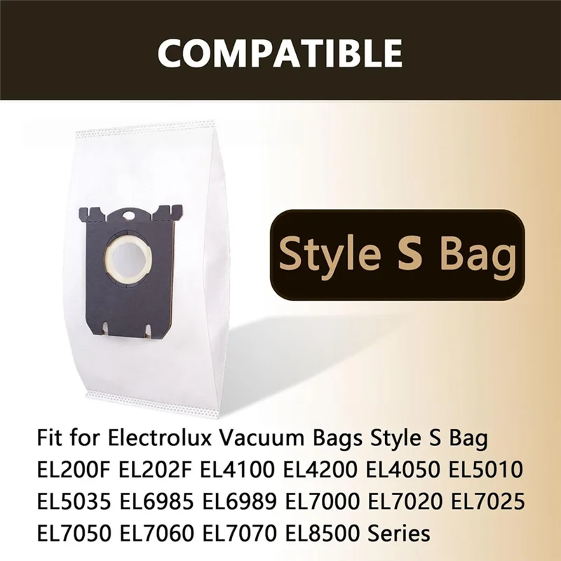 

For Electrolux S-bag AEG Vacuum Cleaner Replacement Dust Bags Compatible with FC8202 Accessories