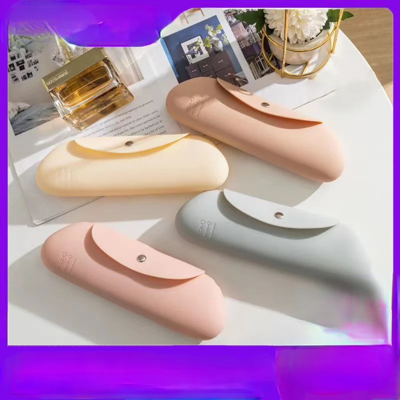 Silicone Makeup Brush Storage Bag Travel Cosmetic Brush Makeup Sponge Organizer Pouch Beauty Make Up Tools for Women
