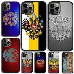 Rusland Vlag Wapenschild Telefoonhoesje Voor Iphone 14 15 16 13 12 Mini Hoes Voor Apple Iphone 11 Pro Max 6 8 7 Plus Se2020 Coque