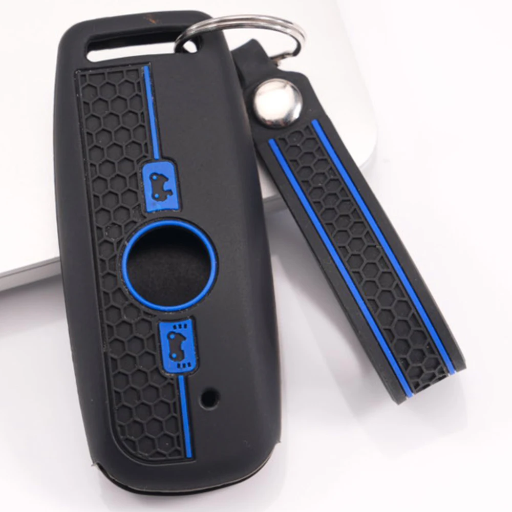 Silicone Key Cover With Keychain For Honda GL1800 Gold Wing Goldwing F6B Gold Wing Tour DCT Dustproof Smooth Finish Perfect Fit