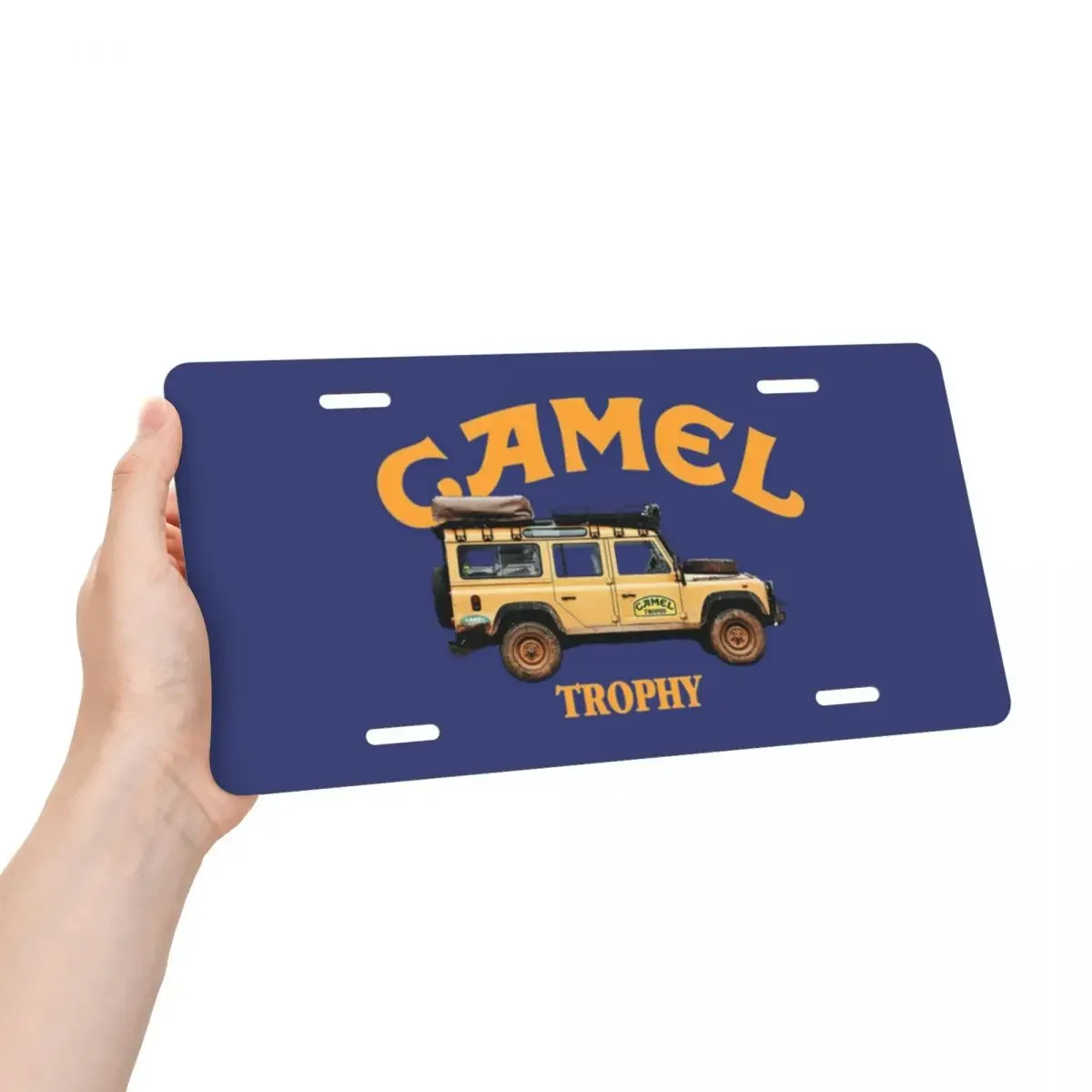 Personalized Funny Camel Trophy Decorative Metal License Plate Aluminum Car Front Vanity Tag 12x6 Inch