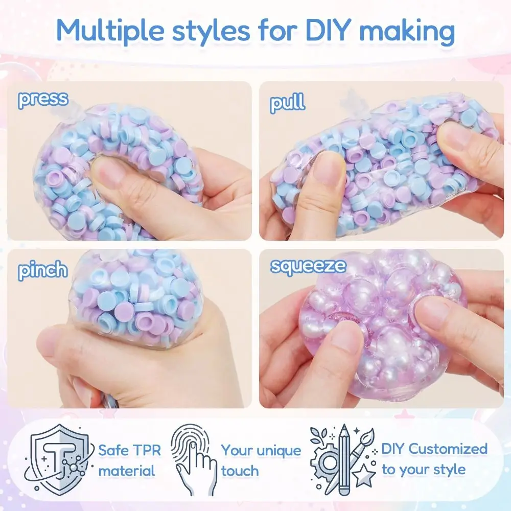 6cm Ball Skins DIY Stress Ball Making Kit 5cm Ball Skins Slime Squishy Ball Maker Kit Gloves Fillers Stress Ball Kit For Teens