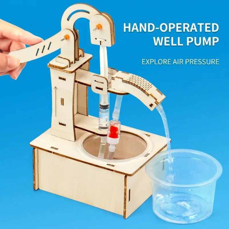 

DIY Assembly Material Kit Kids Science Experiment Set Educational Learning Toy Hand Pressure Water Pump STEM 3D Assembly