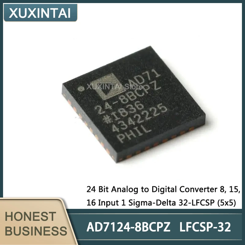 

5 шт./лот, новый оригинальный AD7124-8BCPZ AD7124, 24-битный аналого-цифровой преобразователь, 8, 15, 16 входов, 1 Sigma-Delta 32-LFCSP (5x5)
