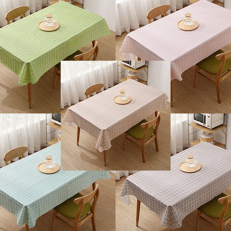 PEVA Tablecloth Waterproof Oil-Proof picnic mat Stripe Wave Pattern Plastic Table Cloth Party Outdoor BBQ Mats Picnic Blanket