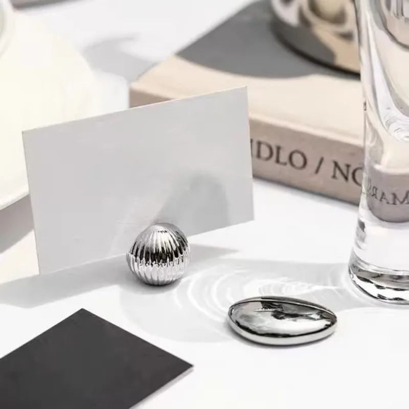 European stainless steel high-end business card holder Hotel restaurant Hotel meeting business card holder Metal desktop