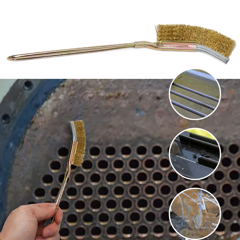 1PC 245mm Industrial Toothbrush Mini Copper Steel Wire Brush Stainless Steel Wire Brush Dirt Hard Cleaning Toothbrush