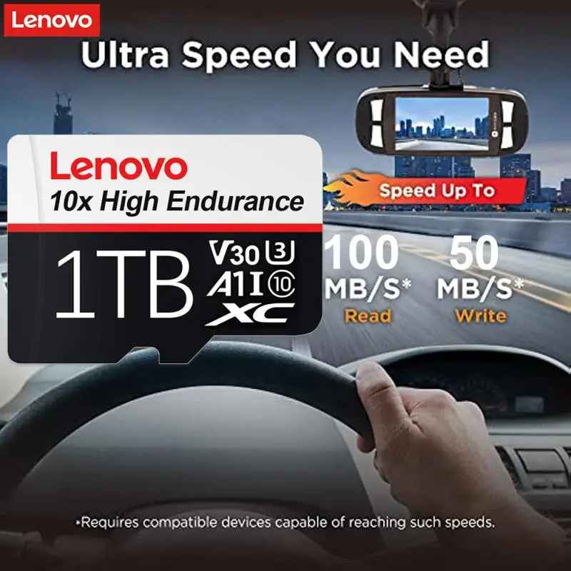 Lenovo การ์ดหน่วยความจำ TF 512GB 256 GB 128GB การ์ดหน่วยความจำแฟลช SD/TF 1TB 512 256 GB Micro tf/sd Flash Card สำหรับโทรศัพท์ Ps5 dropshipping