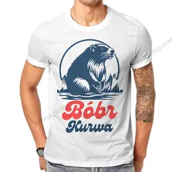 Bobr Kurwa Beaver T Shirt Homme Men's Tshirt Cotton Men Tops