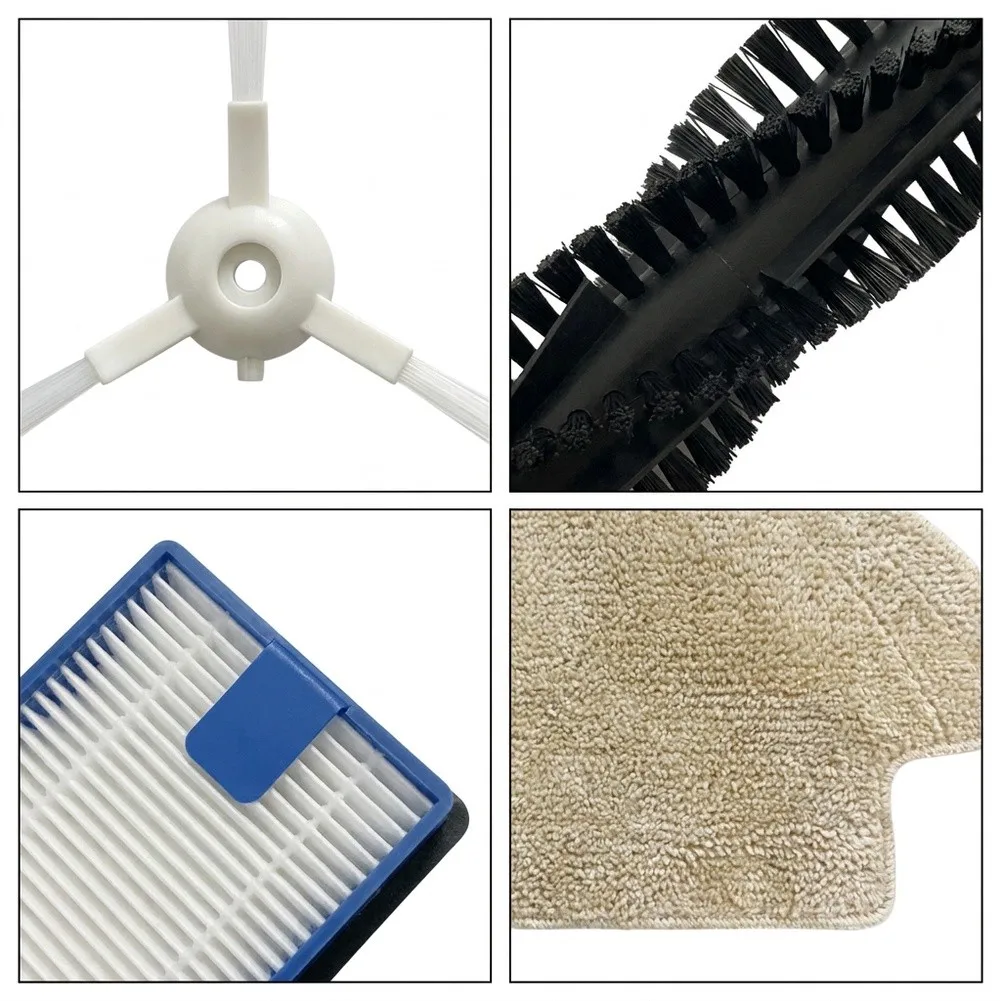 2pcs Set Side Brush HEPA Filter Main Roller Mop Cloth For 360 Robot Vacuum Cleaner Spare Parts Replacement Accessories