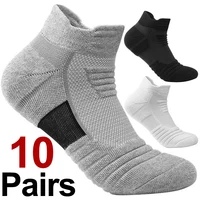 10 Pairs Men High-Quality Knitted Sports Socks Sweat Absorbing Breathable Shock-Absorbing All Season Running…