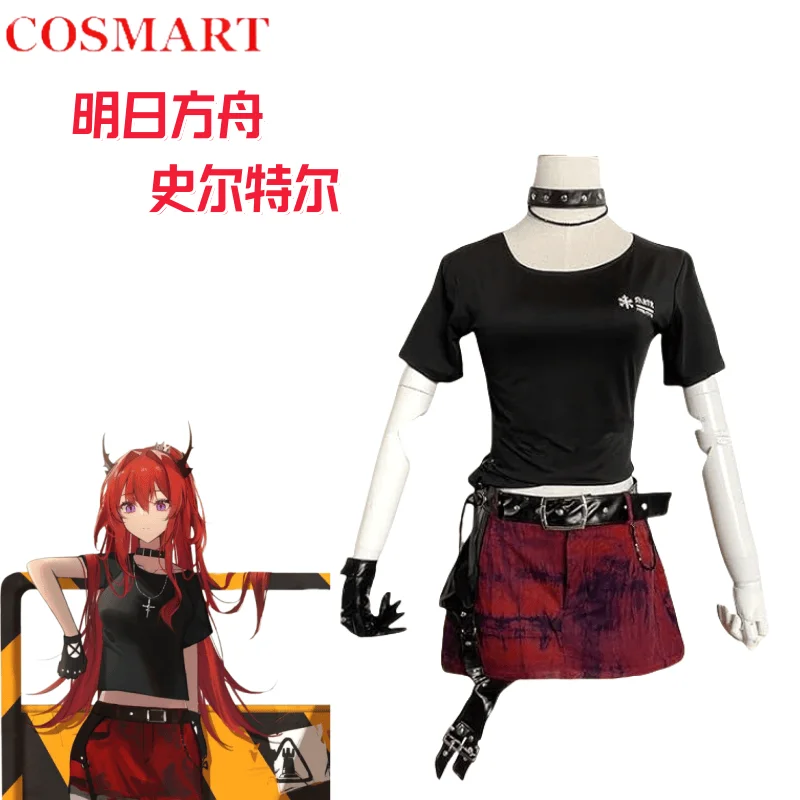 

COSMART Arknights Surtr Cosplay Costume Cos Game Anime Party Uniform Hallowen Play Role Clothes Clothing New Full Set