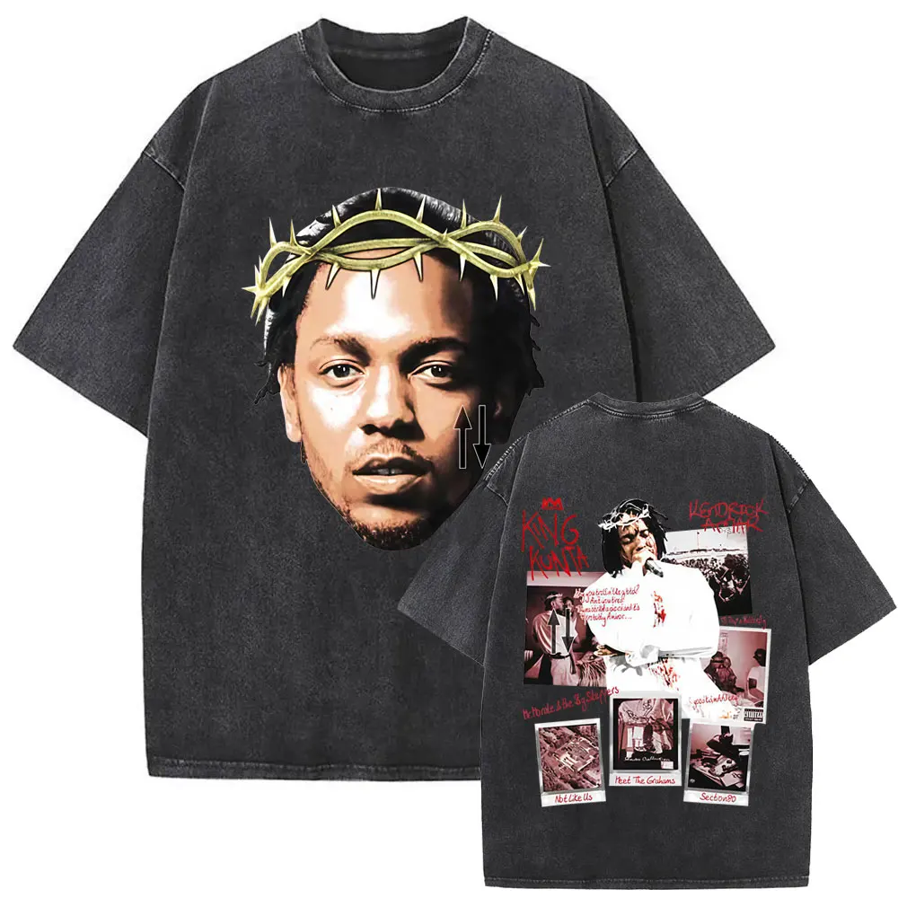 Rapper Kendrick Lamar Big Face Graphic T Shirt Not Like Us Mr. Morale & The Big Steppers T-shirts Men Hip Hop Oversized T-shirt