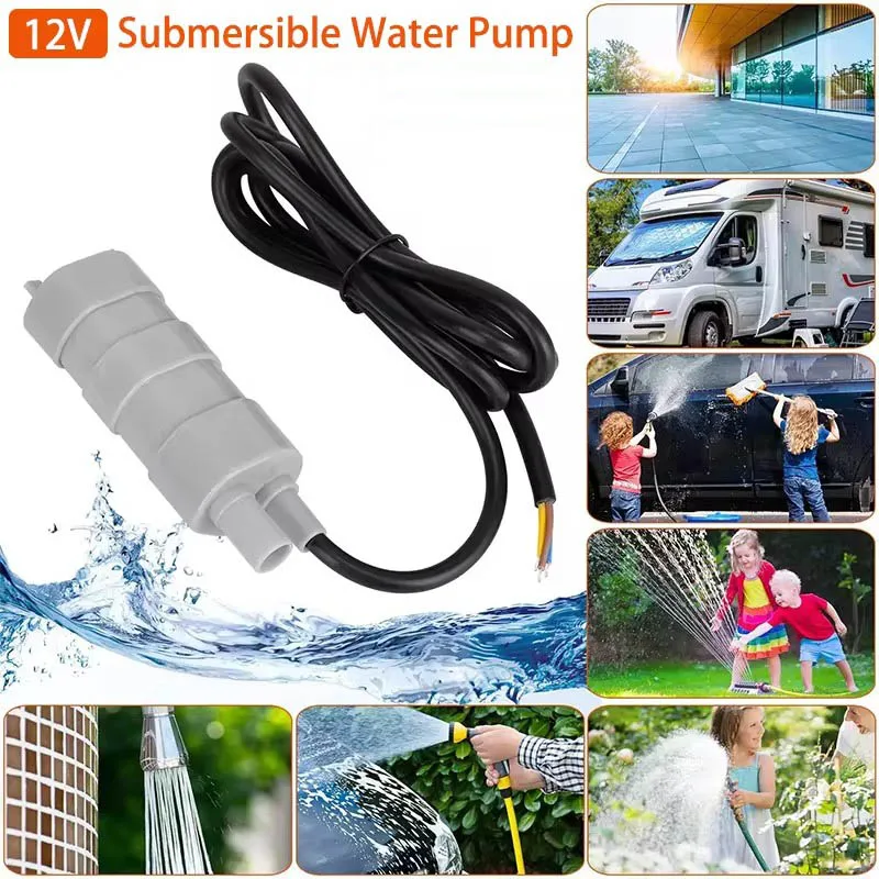12V Submersible Multifunctional Pump Water Pump High Flow Three-wire Water Pump Fit For Garden Sprinklers Lawn Motorhome