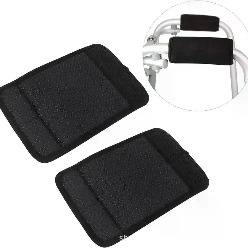 1 Pair Walking Aid Handle Gloves Support Wheelchair Handle Gloves Breathable Elderly Walker Grips Cushioned Covers Armrest Pad
