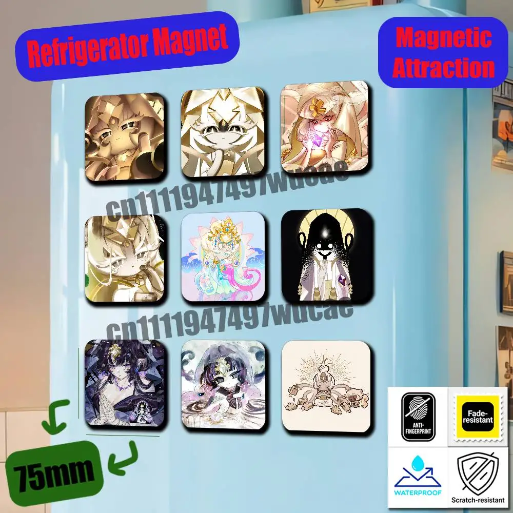 For Mystic Flour Cookie Fridge Magnets Freezer Metal Cabinet Custom Refrigerator Magnetic Card Case
