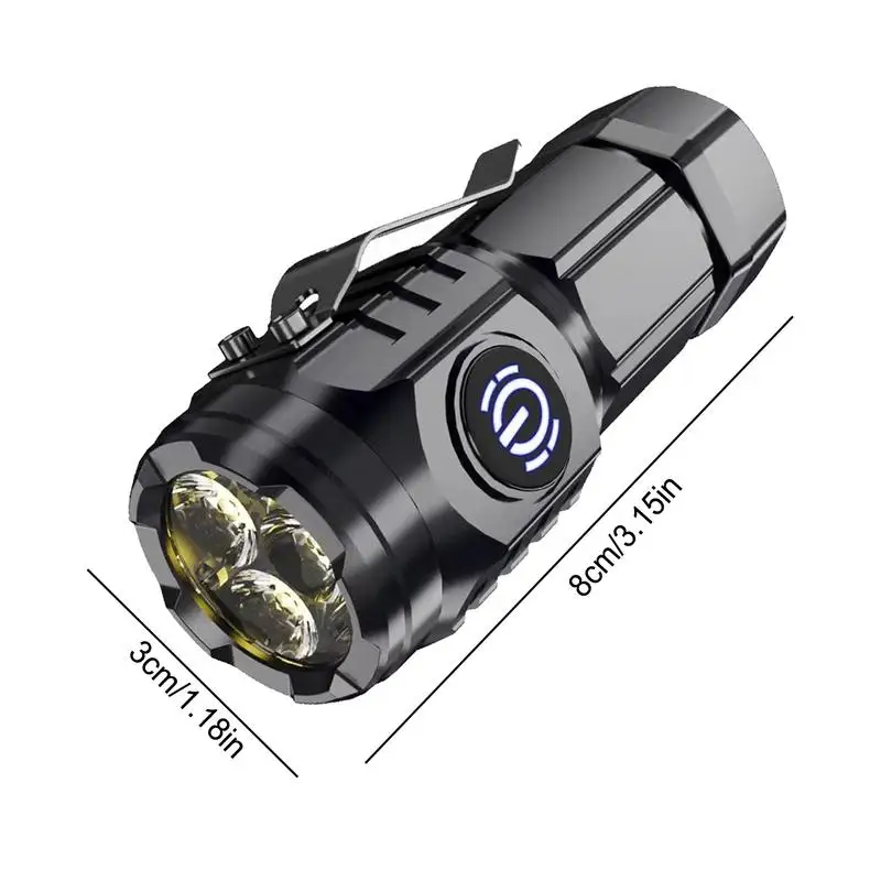 Rechargeable LED Flashlights Three-EyedMonster Mini Flash Super Power Flashlight With 5 Modes For Home, Camping, Hiking​