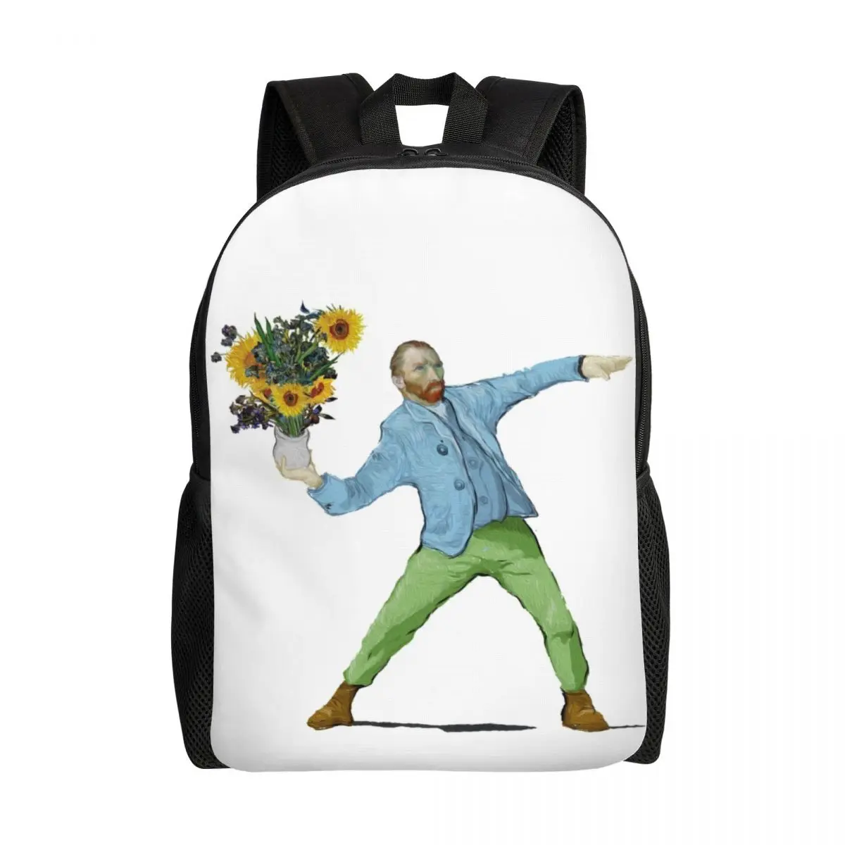 

Vincent Van Gogh Sunflowers Painting Travel Backpack Men Women School Laptop Bookbag College Student Daypack Bags