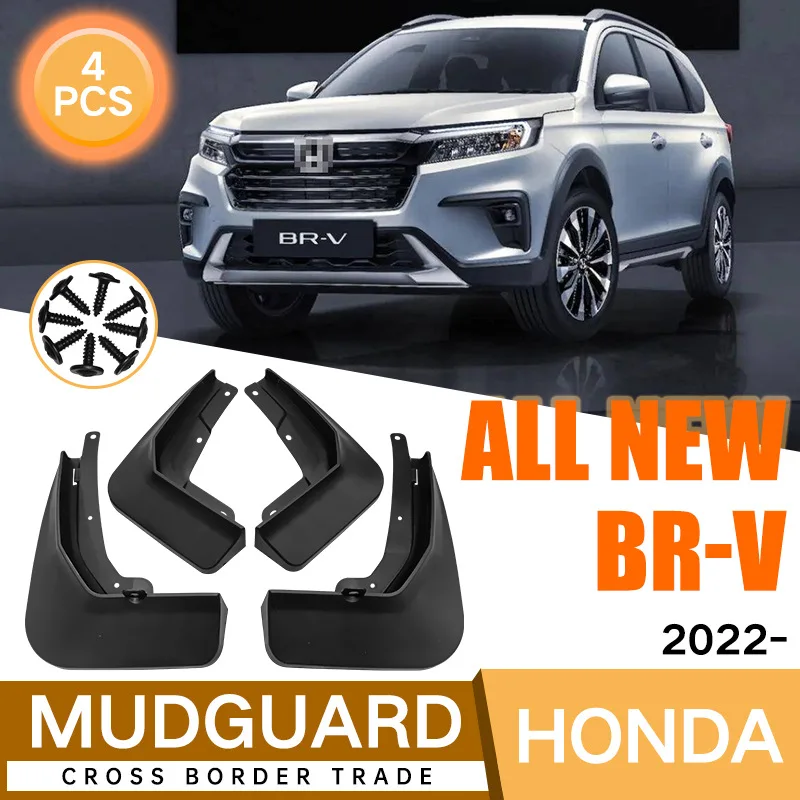 

For Honda ALL NEW BR-V 2022 Car Molded Mud Flaps Splash Guards Mudguards Front Rear Styling Front Rear Car Accessories