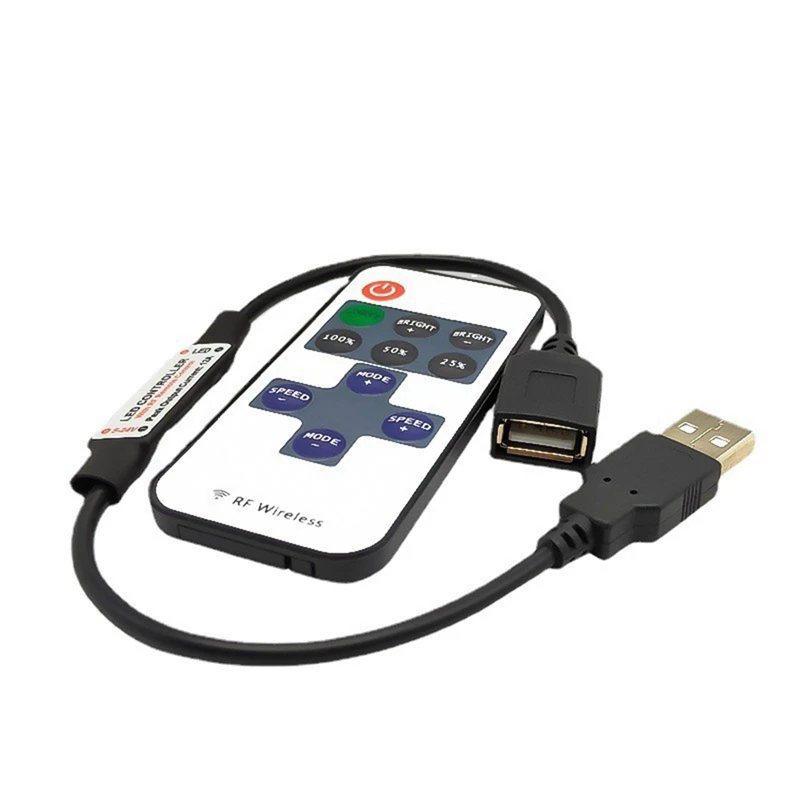 Contrôleur de bande LED Hot-11 prédire, mini variateur, télécommande RF, 5V, interface USB, 5050/2835, document unique