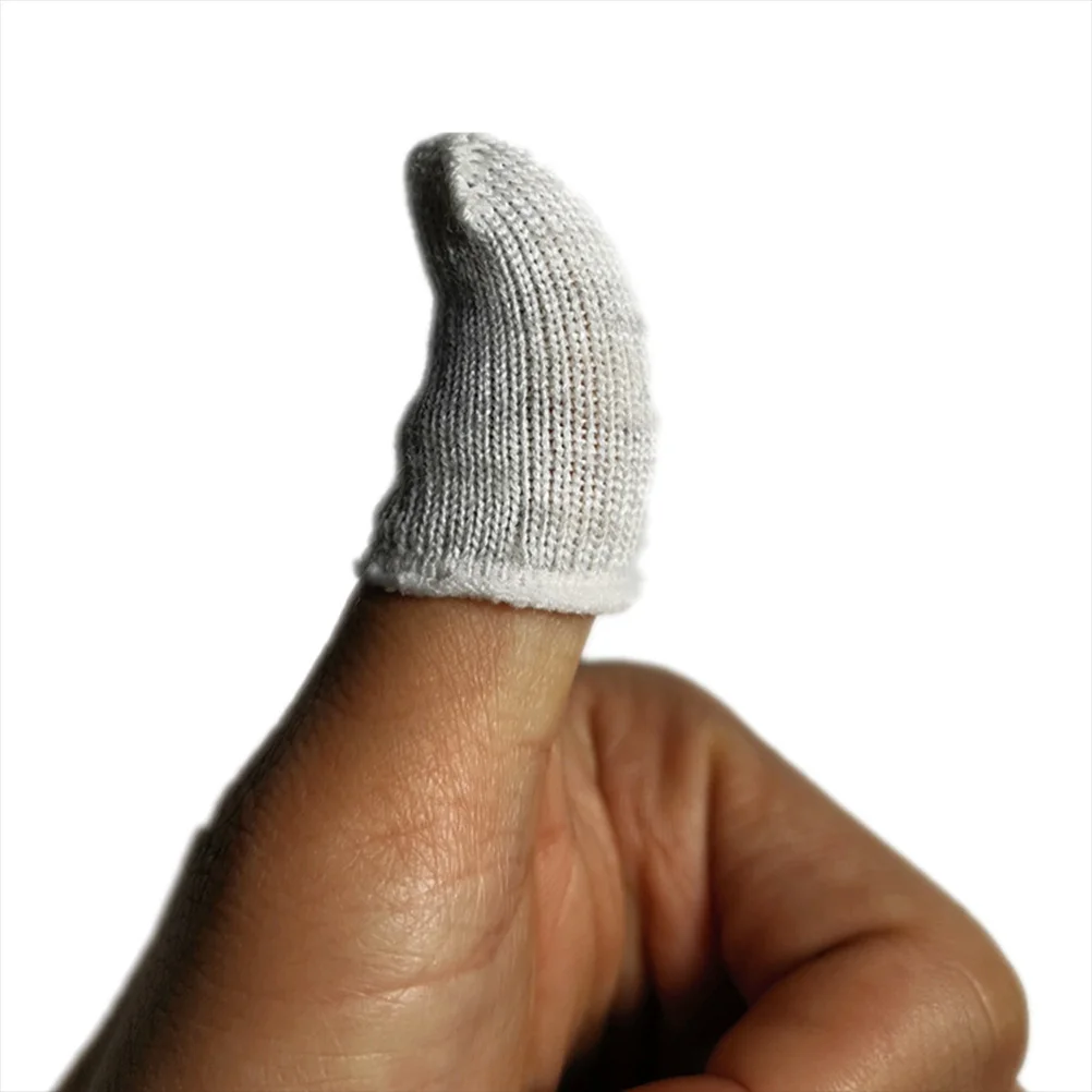 

10 Pcs Anti-sweat Finger Cots Anti-slip Thumb Sleeve Anti-swaeat Cover Screen Touch Sleeves for Phone Game Playing Accessory