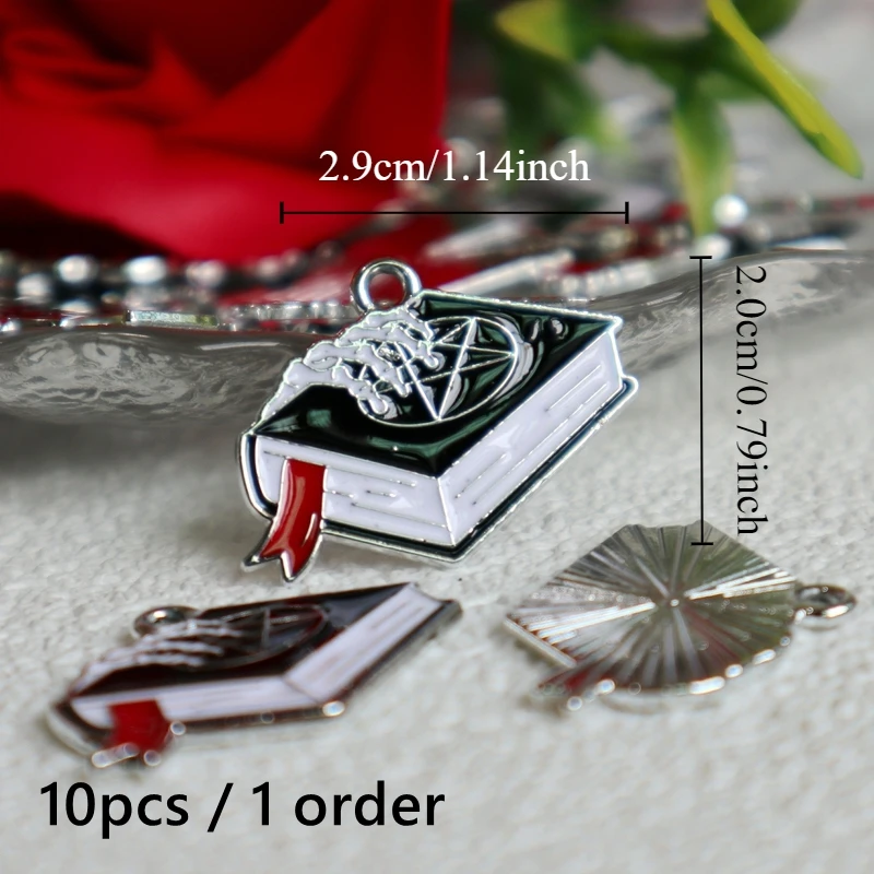 10PCS Diablo Style Halloween New Gothic Metal Pendant Fantasy Alloy Charms DIY Necklace Bracelet Keychain Jewelry Accessories