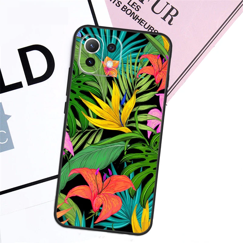 Tropical Leaf Pattern Case For Xiaomi 13T Pro 14 11T 12T 12 13 Lite POCO F5 X3 X4 X5 X6 Pro F3 M5s M6 Pro Cover image 5