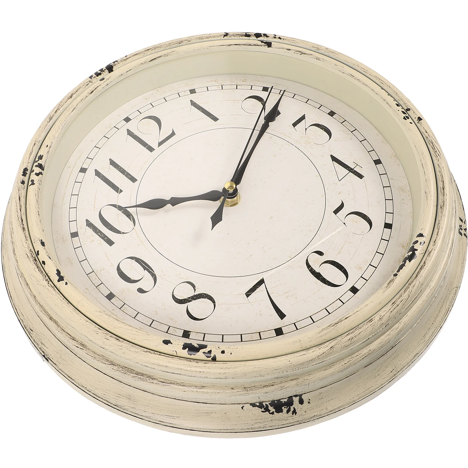 

Retro Non Ticking Silent Bedroom Living Room Office Decor Mute Hanging Unique Round Simple Style Household Decorative Wall