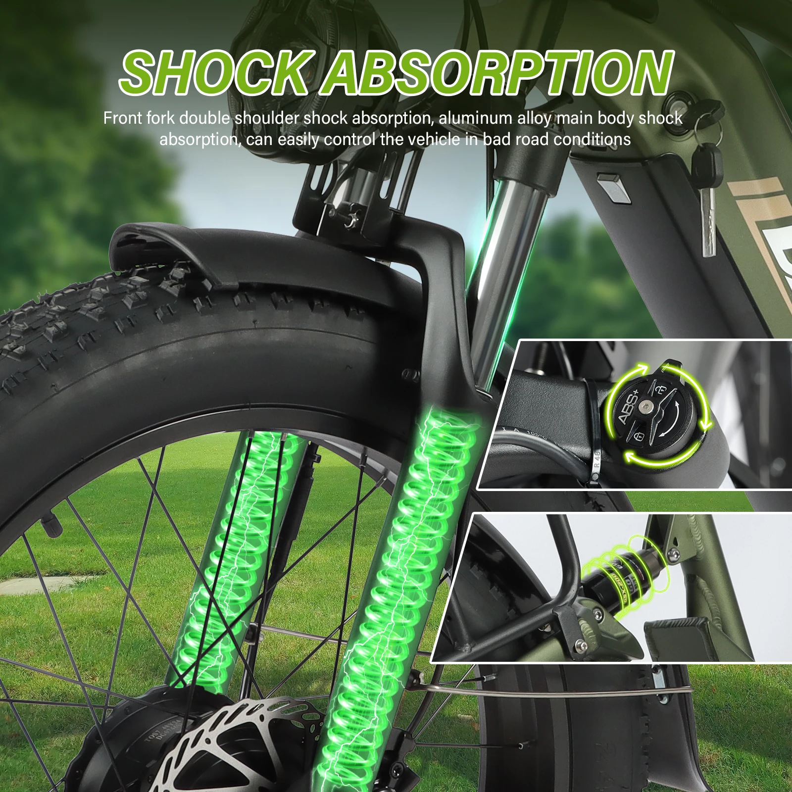 【1-летняя гарантия】Электрический велосипед BAOLUJIE 2401, 2000 Вт, электровелосипед с аккумулятором 35 миль в час, 24-дюймовый электрический велосипед с 7 скоростями, электрический велосипед для взрослых