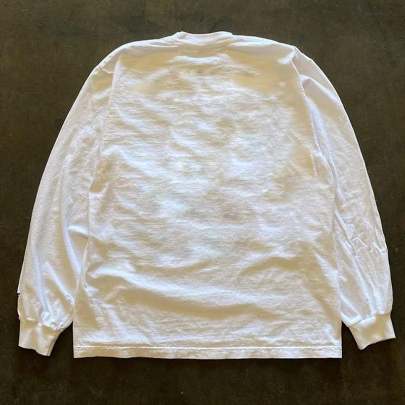 Ultra-Light High-Woven See-Through Men's Women's Long Sleeve T-Shirt Design Sensation Hip Hop Couple INS Studio 240G