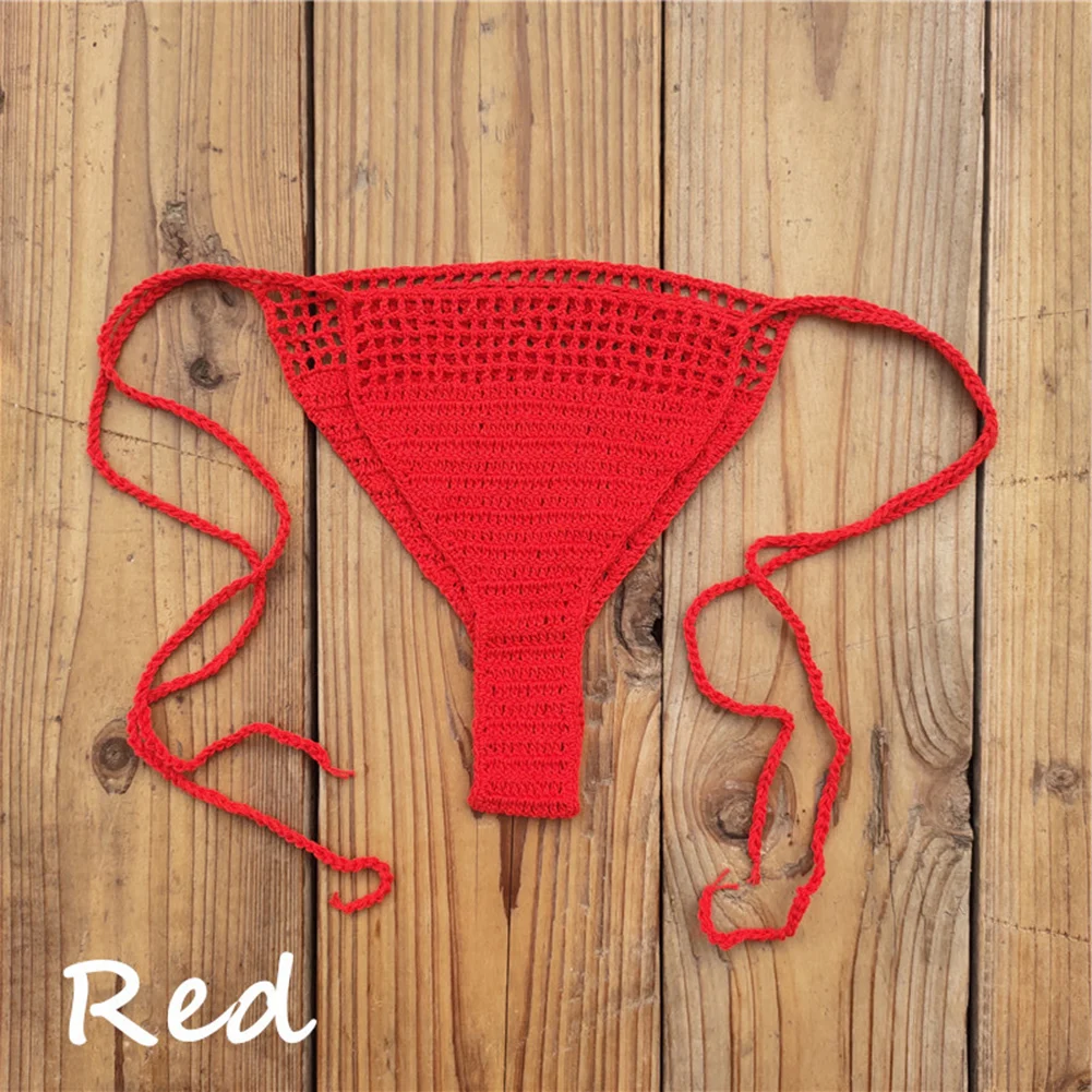 

Side String Briefs Crochet Bikini Average Size Fit Brand New Condition Comfortable Wear Beachwear For Women Bikini