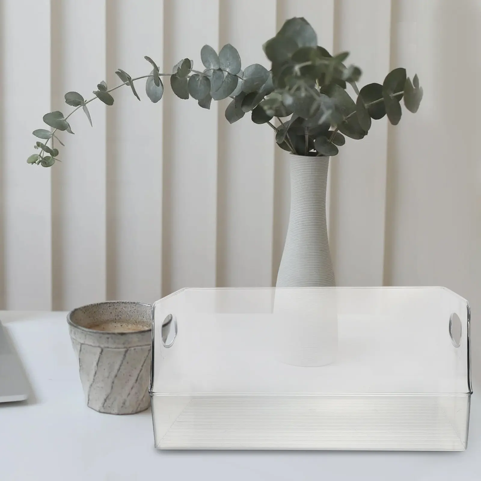 

1Pcs Sturdy Acrylic Book Storage Box Transparent Book Organizer Container Household Storage Holder for Books Magazines