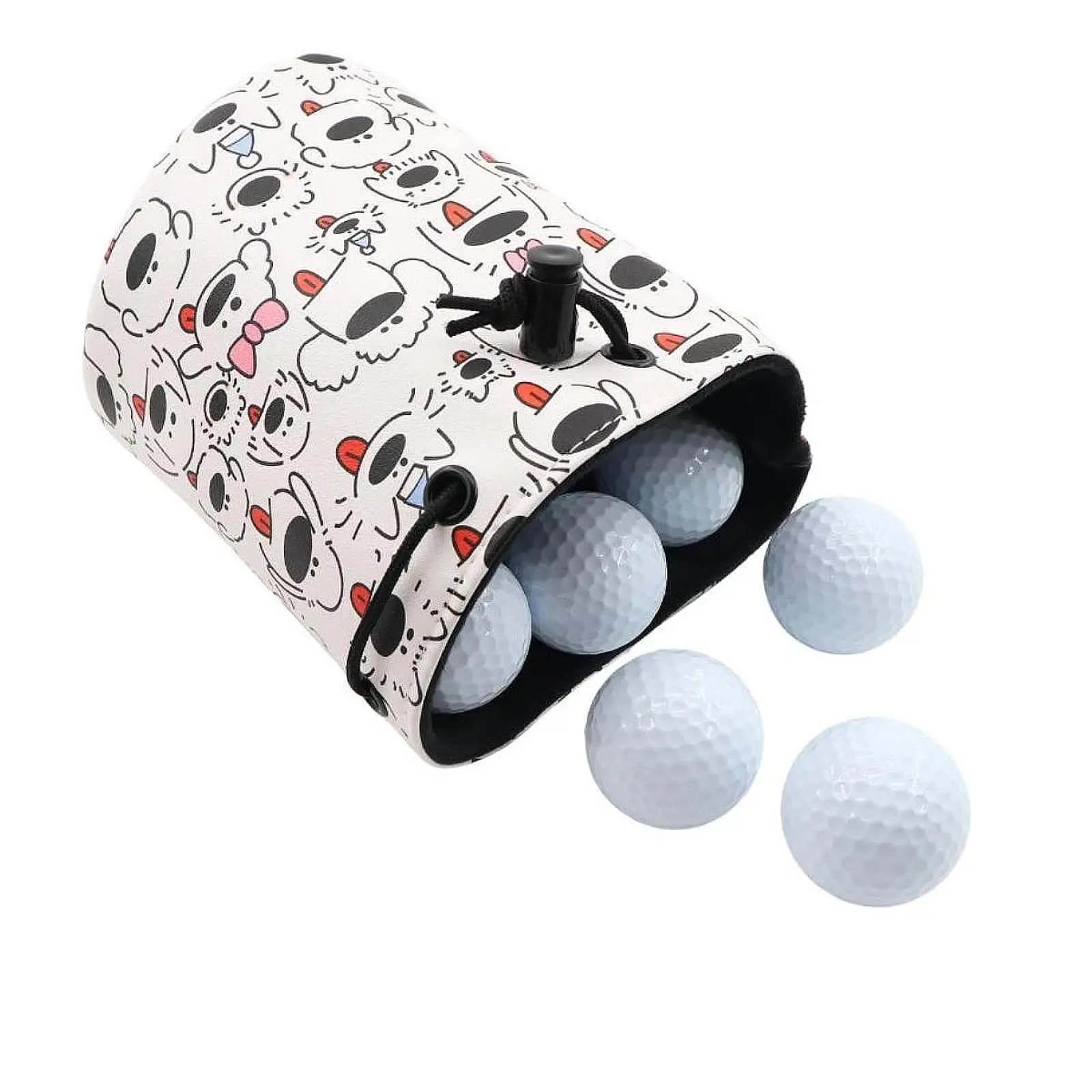 

Сумка для хранения мячей для гольфа с принтом щенка граффити, очаровательная модная практичная сумка