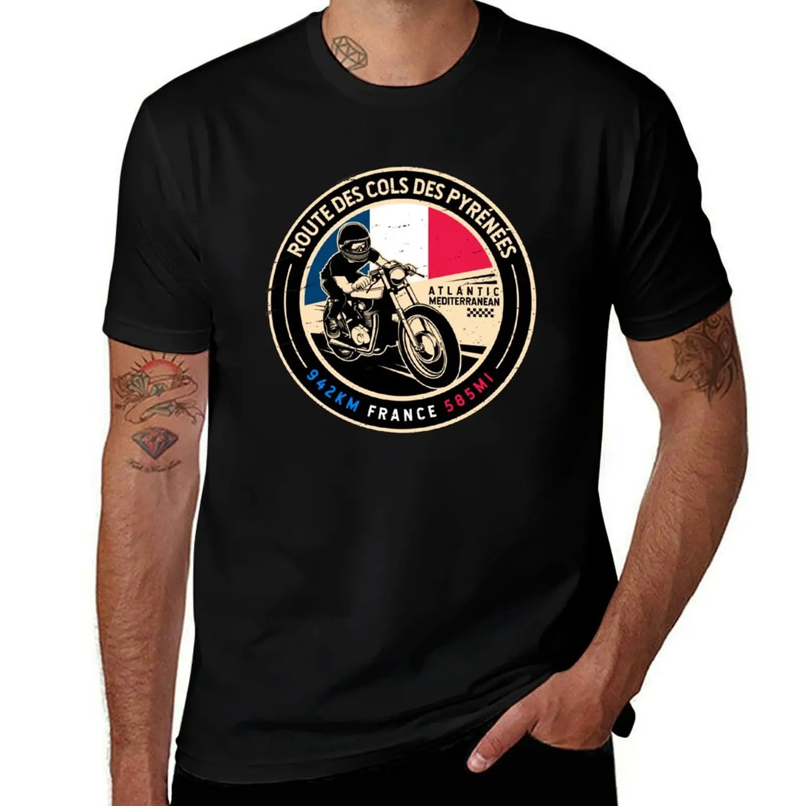 

Route des Cols Pyrenees Motorcycle T-Shirt t shirts designer essential t shirt