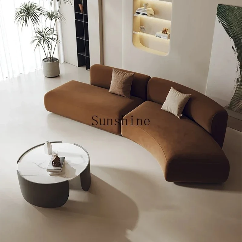 Special-shaped sofa brown hotel lounge area reception