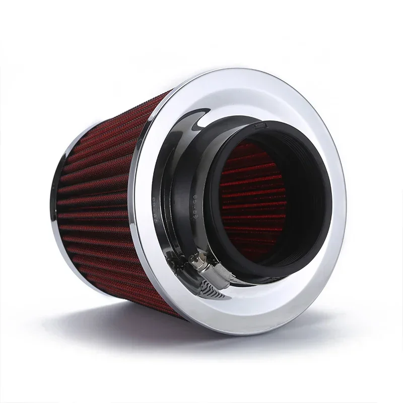 Filtro de aire deportivo Universal para coche, accesorio de alto rendimiento con abrazadera, entrada de aire frío, lavable, piezas de repuesto