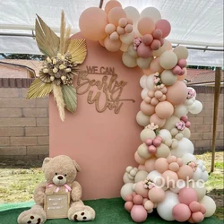 Cream Beige Pink Balloons Garland Arch Kit Girl Baby Shower Decoration Wedding 1st Birthday Party Balloons Christening Baptism