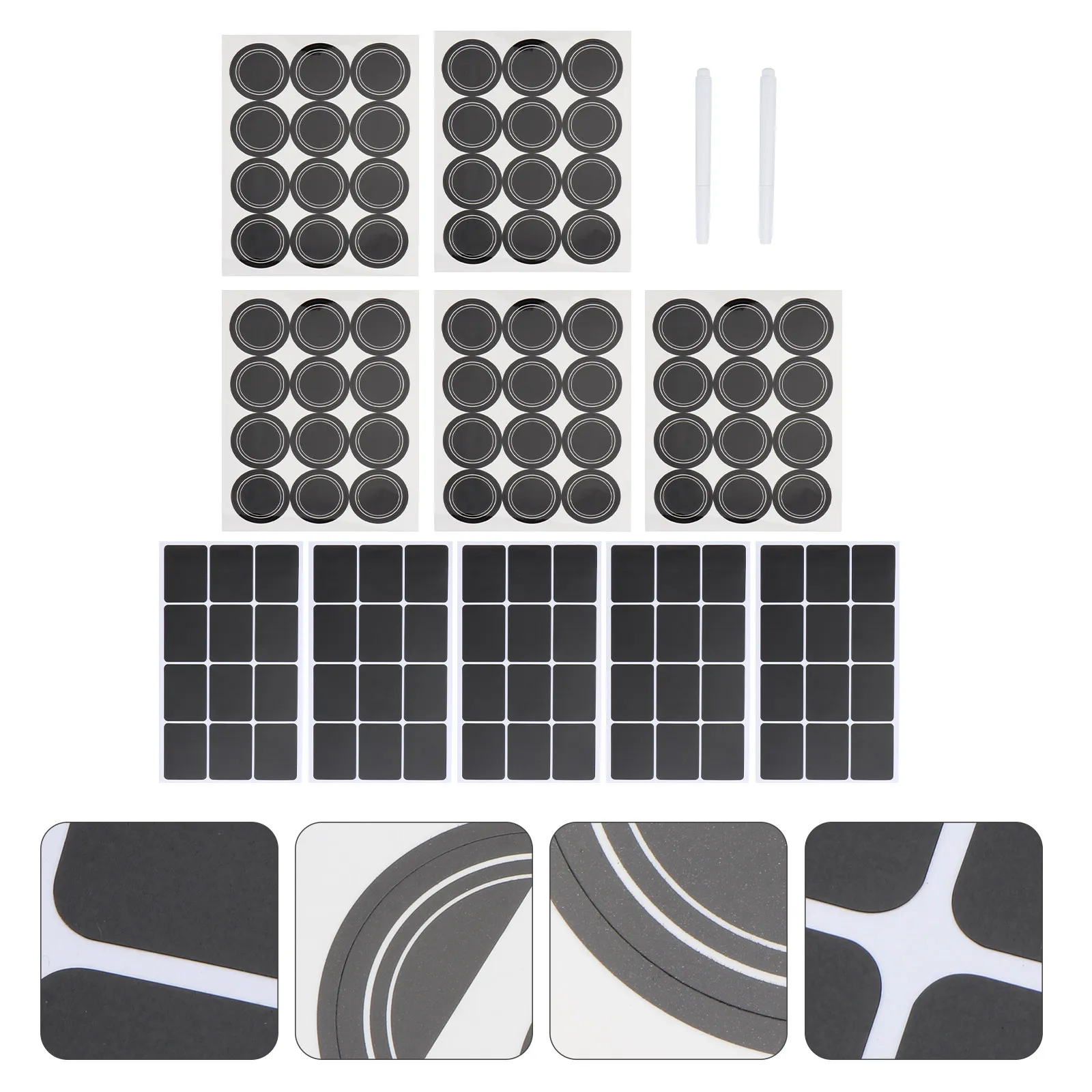 

1Set Waterproof Self-Adhesive Round Label Stickers for Bottles Containers Boxes Folders Blackboard Stickers Teaching Supplies