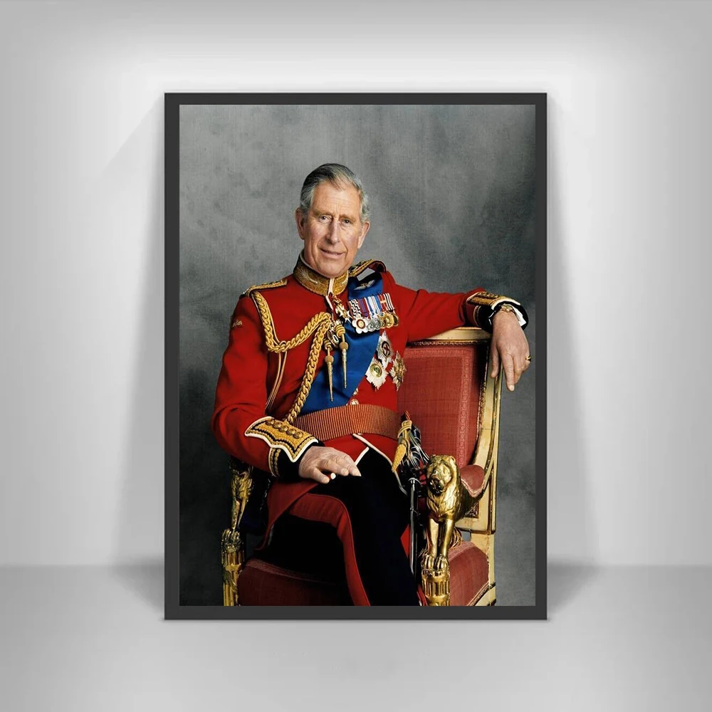 

King of Britain Charles III Canvas Painting Royal Portrait Posters and Prints Wall Art Pictures for Living Room Home Decor