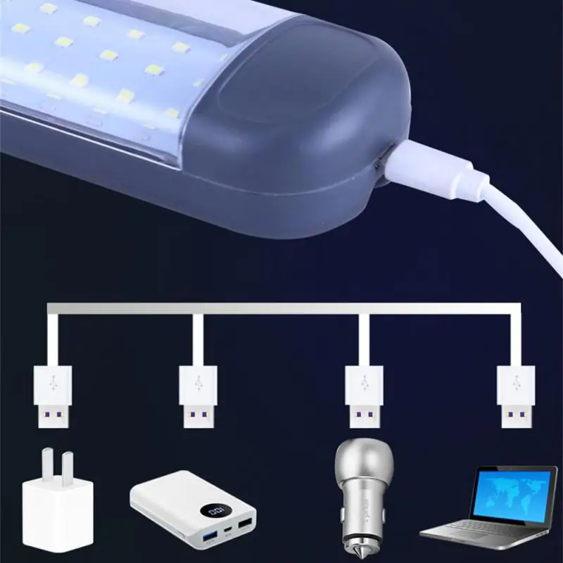 Lampada da lavoro USB ricaricabile da campeggio Luce di inondazione Illuminazione di ispezione senza fili magnetica portatile per officina domestica di riparazione auto